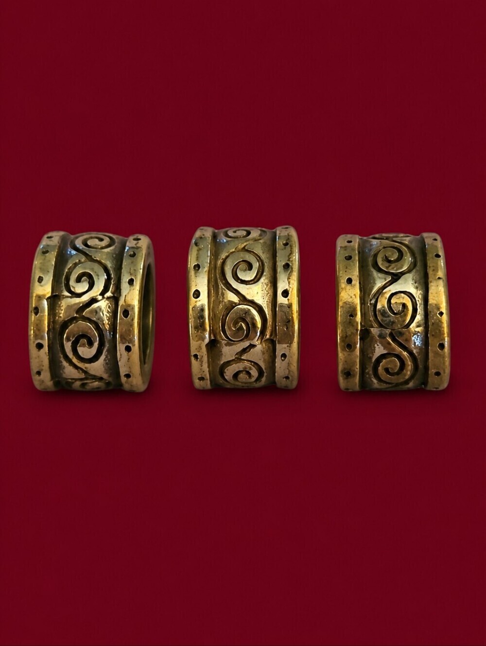 BRIGHTON Set of Three Swirl Spacer Charm Beads